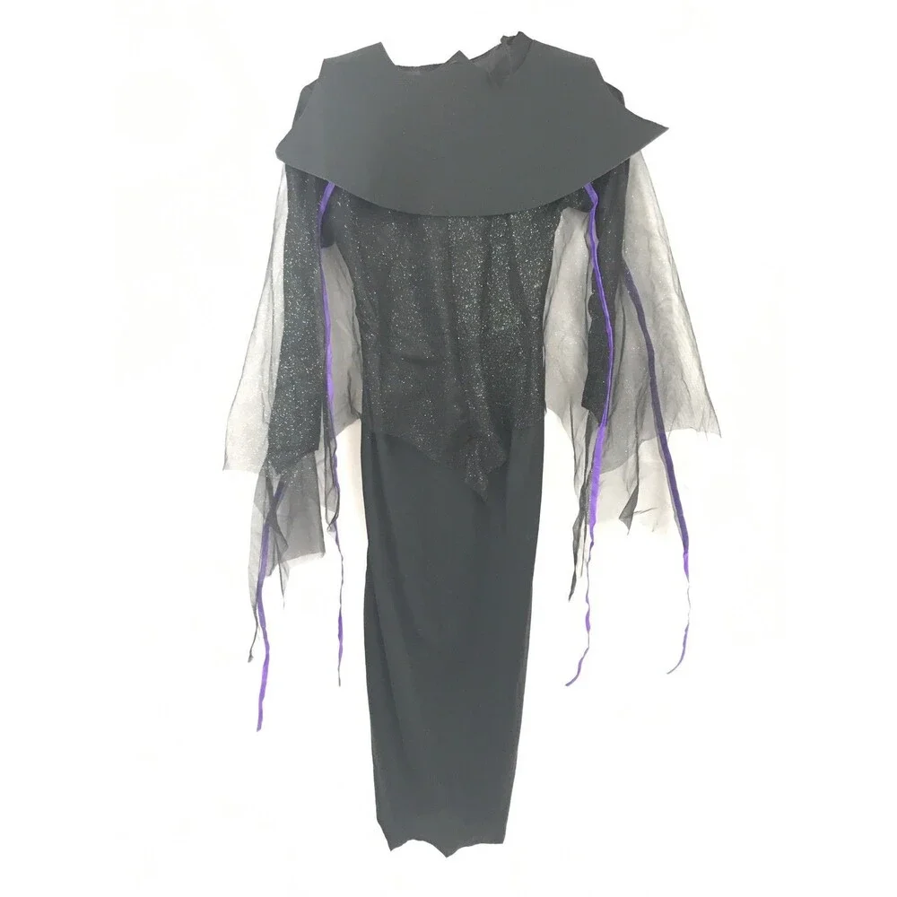 Totally Ghoul Winged Vampires Girls Halloween Costume Lace-up Black child Large